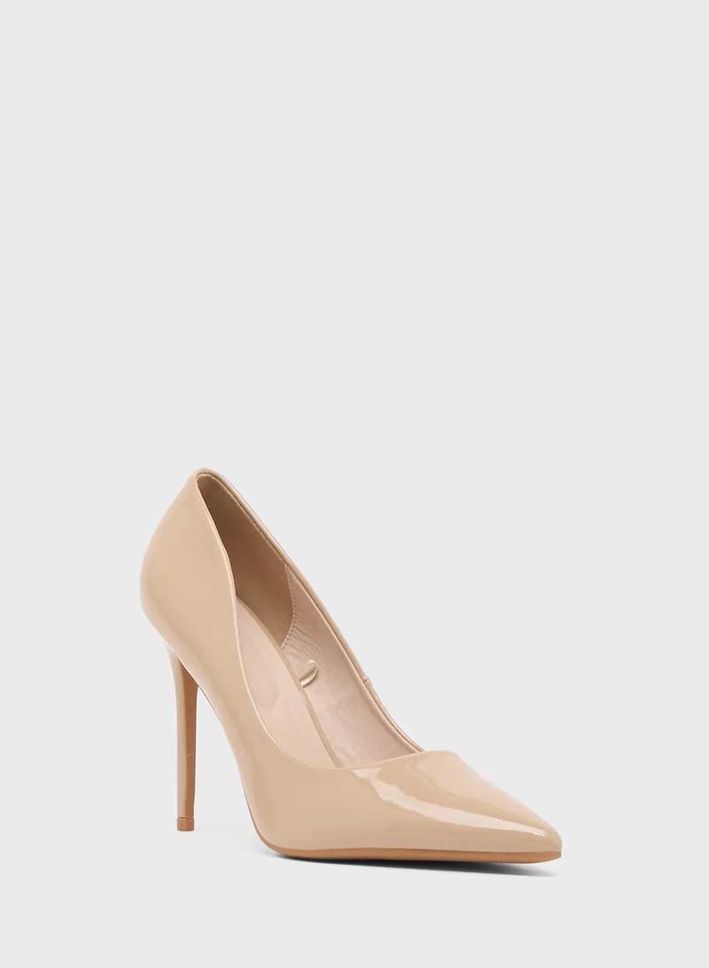 Truffle Bone Heeled Pumps