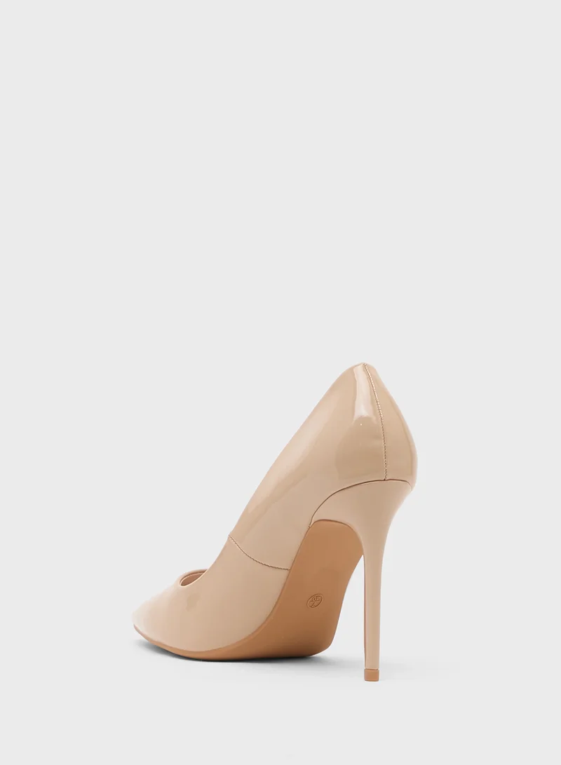 Truffle Bone Heeled Pumps