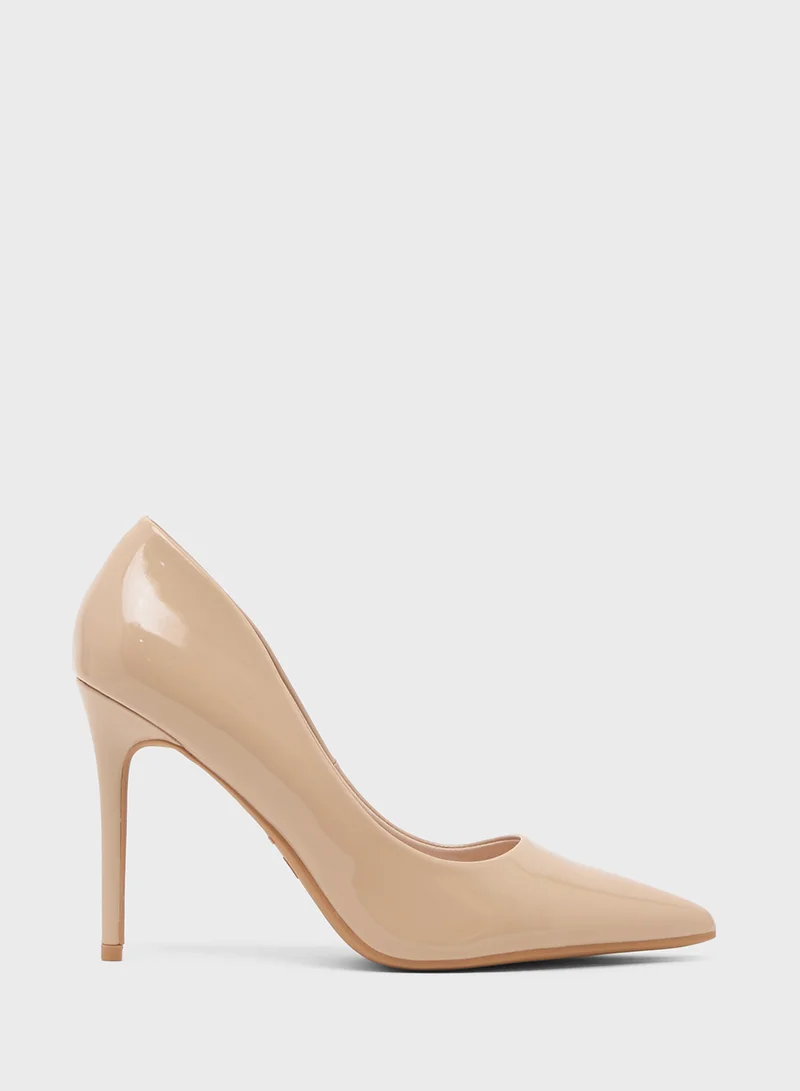 Truffle Bone Heeled Pumps