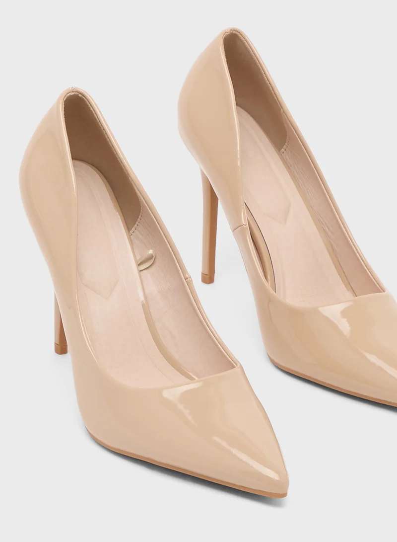 Truffle Bone Heeled Pumps