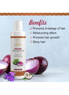 7 Days Onion Hair Growth Oil For Stop Hair Fall & Dandruff With Black Seed Oil 100 Ml  - Image 5