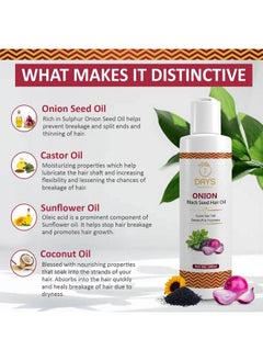 7 Days Onion Hair Growth Oil For Stop Hair Fall & Dandruff With Black Seed Oil 100 Ml  - Image 4