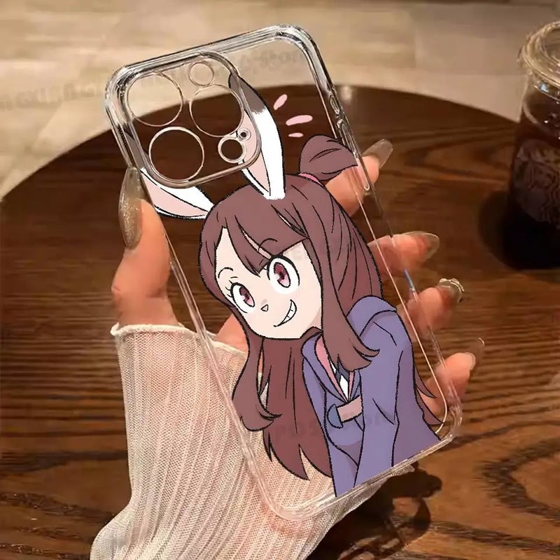 Akko Kagari Anime Phone Case for iPhone 17 16 15 14 13 12 11 Pro Max Mini Plus, Anti-Slip Shockproof Hard Case - Image 4