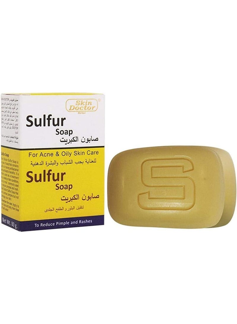 Skin Doctor Skin Doctor Sulfur Soap (80G) Deep Cleansing & Acne Treatment Soap For Clear Skin  - Image 1