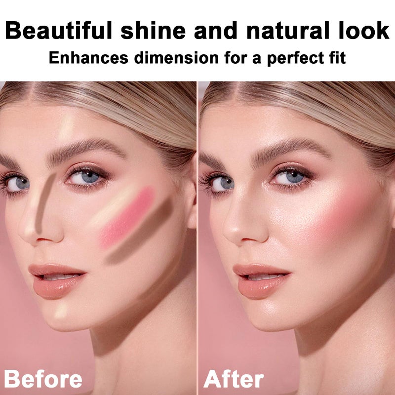 LemonSac 3Pcs Cream Contour Stick Makeup Kit, Shades with Highlighter, Blush and Bronzer Contour Stick for Sculpt the Cheeks, Long Lasting, Waterproof, Matte & Dewy Finish LIGHT(1+3+4) - Image 4