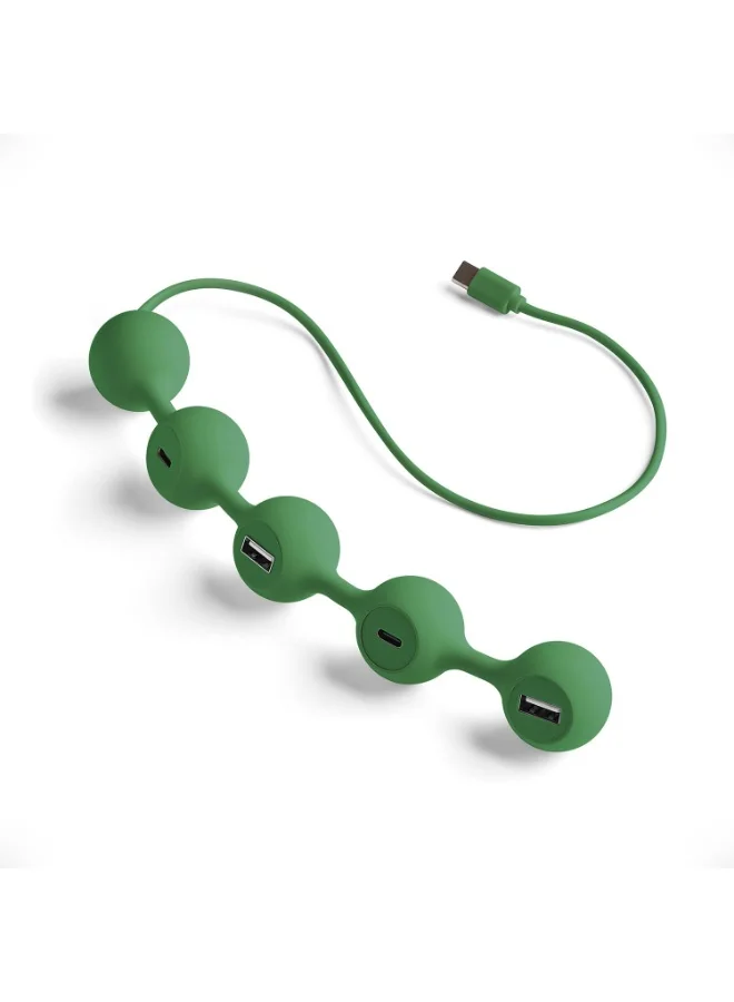 LEXON Peas Hub-C USB Hub With 2 USB-A And 2 USB-C Ports, Multiport USB Extender For Macbook, Ultrabooks And Tablets, USB C To USB Adaptor, Supports Charging And Data Transfer