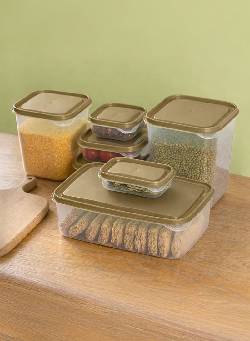 Toshionics Plastic Food Container Set - Spill Proof Lids - Food Storage Box - Storage Boxes - Kitchen Cabinet Organizers Beige 17-Piece - Image 4