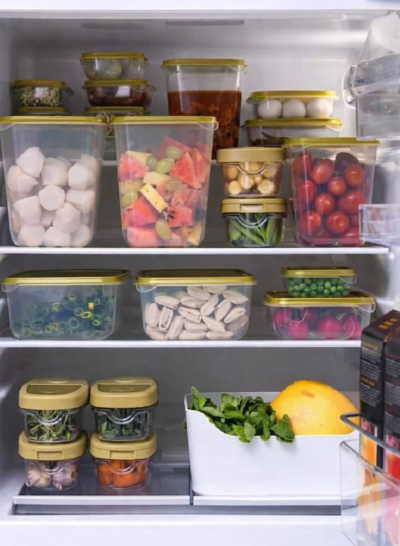 توشيونيكس مجموعة علب تخزين طعام بلاستيكية مكونة من 17 قطعة مع أغطية، خالية من مادة BPA، مناسبة للاستخدام في غسالة الصحون والفريزر والميكروويف - Image 5