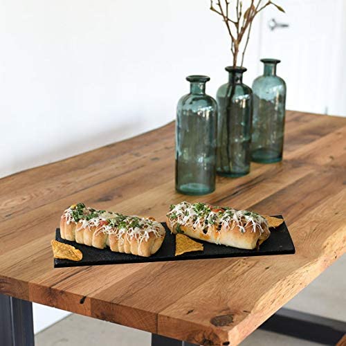 Labzio Home - STYLISH SERVING FOOD PLATTER for SNACKS/ELEGANT CHEESE BOARD/MODERN DIP TRAY, Slate 14"X 4" rectangle - Image 5