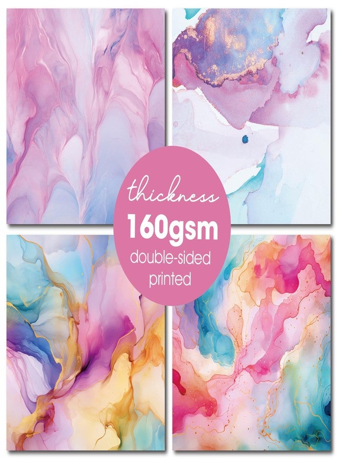 Desecraft 12x12 Candy Marble Scrapbook Cardstock Decorative Paper for Card Making Journaling Planner Origami Decopage Decorative Spring Scrapbook Paper - Image 3