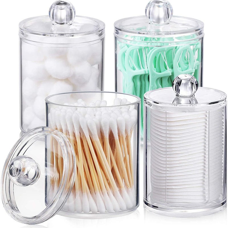 PS Cosmetic Cotton Swab Storage Box, Transparent Portable Organizer Set - Image 3