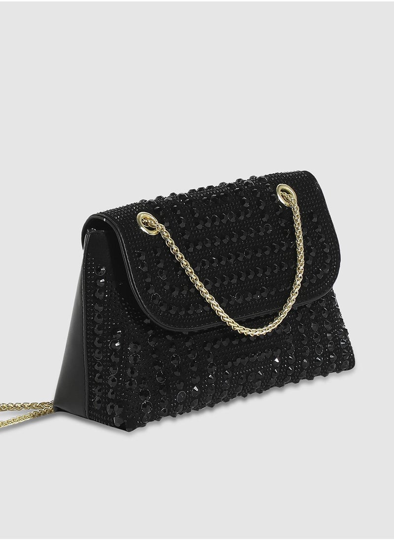 Haute Sauce All Over Studs Handbag - Black  - Image 2