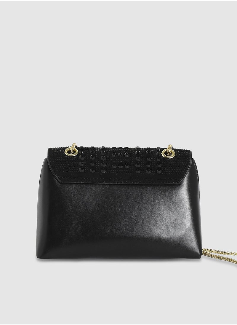 Haute Sauce All Over Studs Handbag - Black  - Image 3