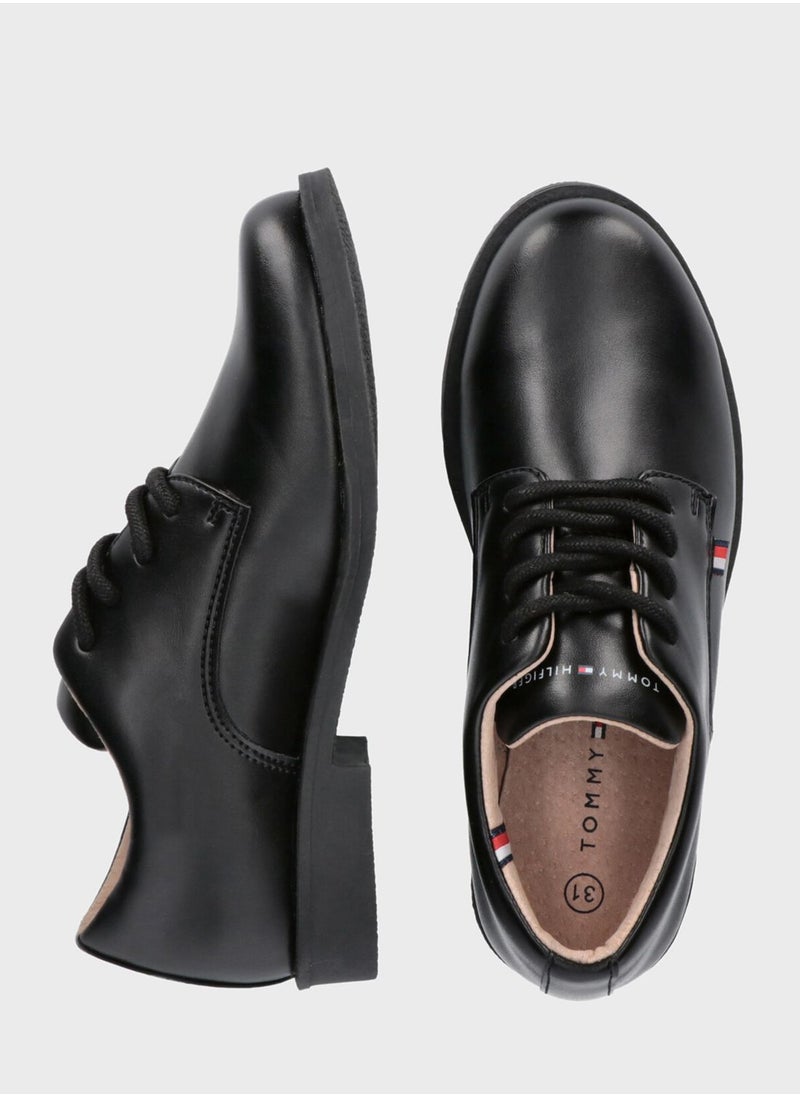 TOMMY HILFIGER - Tween Low Top Lace Up Shoes - Image 1