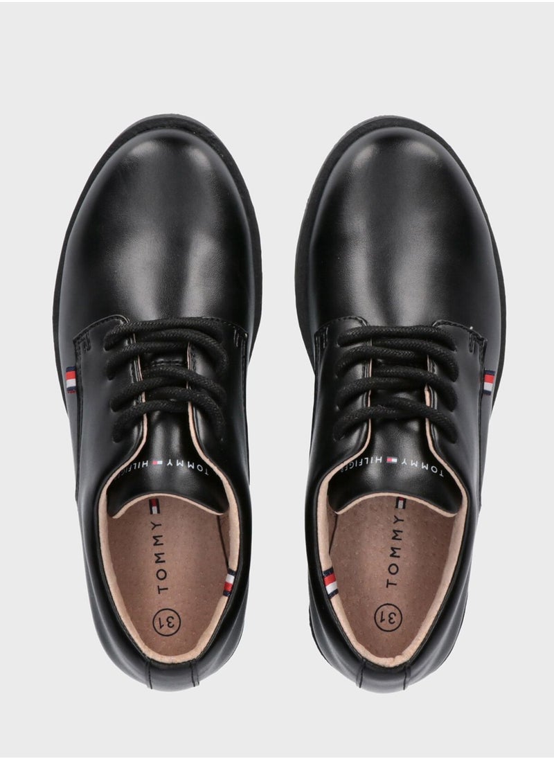 TOMMY HILFIGER - Tween Low Top Lace Up Shoes - Image 1