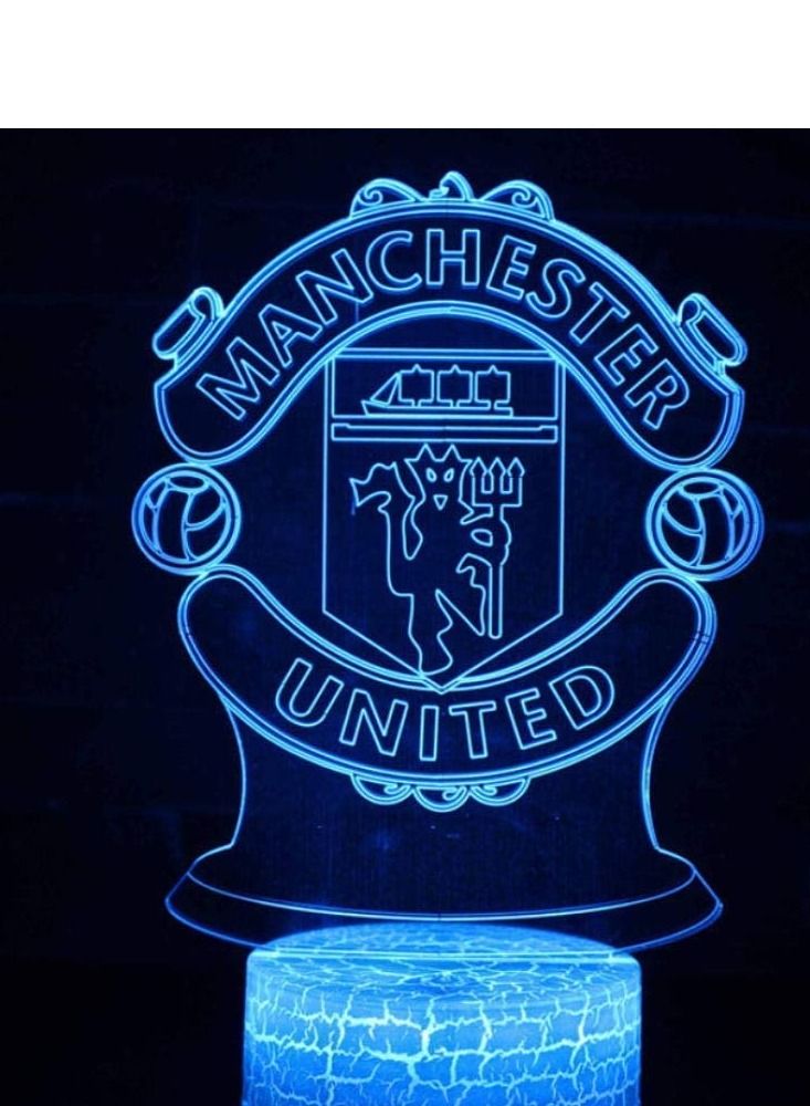 althiqahkey مصباح ليلي ثلاثي الأبعاد بتقنية اللمس و16 لونًا للتحكم عن بعد من سلسلة Five Major League Football Team Standard Series Illusion Light مصباح طاولة مرئي هدية - Image 1