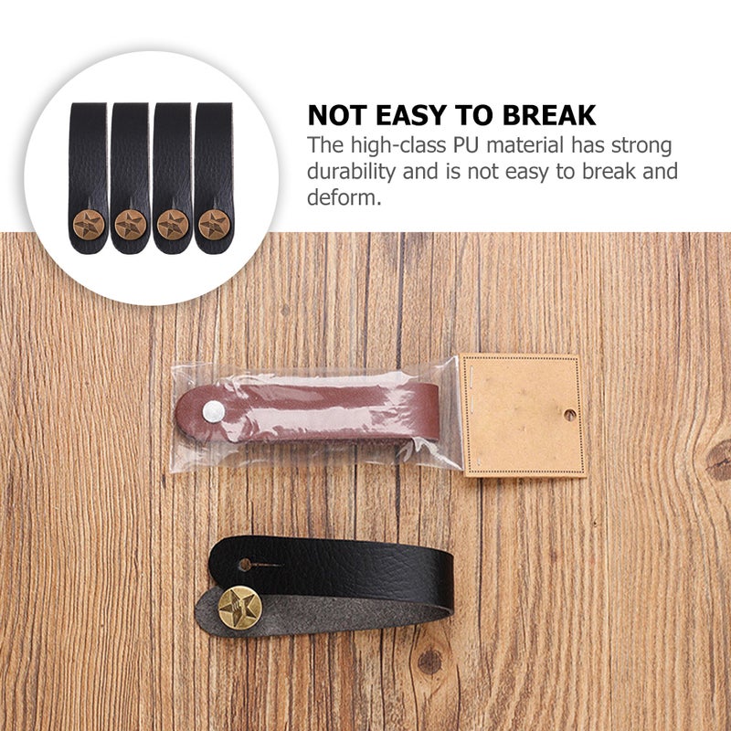 4pcs PU Leather Guitar Neck Strap Guitar Headstock Strap Instrument Supply - Image 5