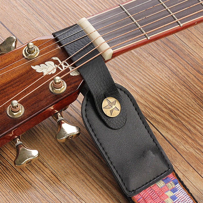 4pcs PU Leather Guitar Neck Strap Guitar Headstock Strap Instrument Supply - Image 3