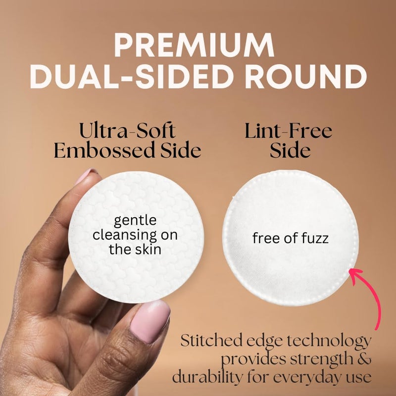 Swisspers Premium Cotton Rounds – 100 Count (Pack of 6) - 100% Pure Cotton - Soft, Absorbent, Hypoallergenic Pads for Makeup Removal, Skincare, Baby Care and Facial Cleansing - Lint Free - Image 3