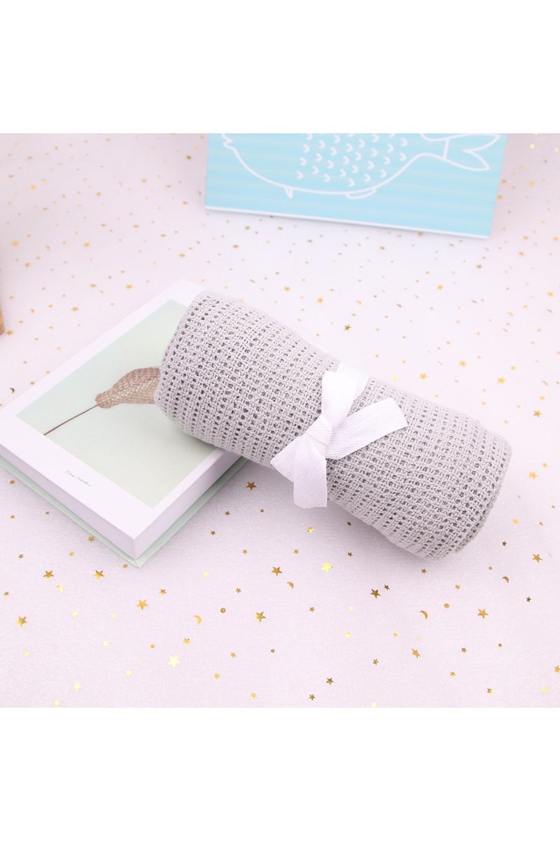 Soft Cotton Crochet Hole Thin Summer Wrap Baby Knitted Blanket Toddler Kids Back Ceat Cover Baby Crib Cover Air Condition Blanket  - Image 1