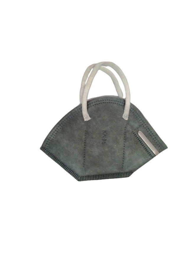 Galaxy KN95 Face mask,5 Layer Filter Anti Pollution Mask,Reusable & Washable Mask With nose clip & self elasticated ear loops Face Mask For Mens and Womens_Grey (Pack of 5) - Image 2