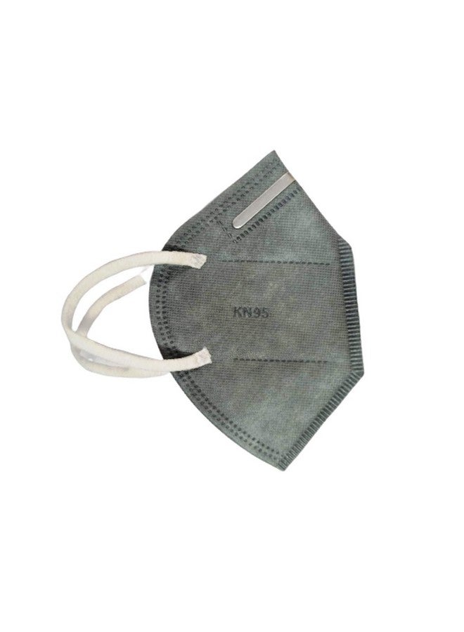 Galaxy KN95 Face mask,5 Layer Filter Anti Pollution Mask,Reusable & Washable Mask With nose clip & self elasticated ear loops Face Mask For Mens and Womens_Grey (Pack of 5) - Image 1