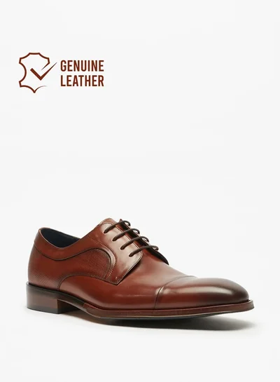 DUCHINI Men Leather Lace Up Derby Shoes