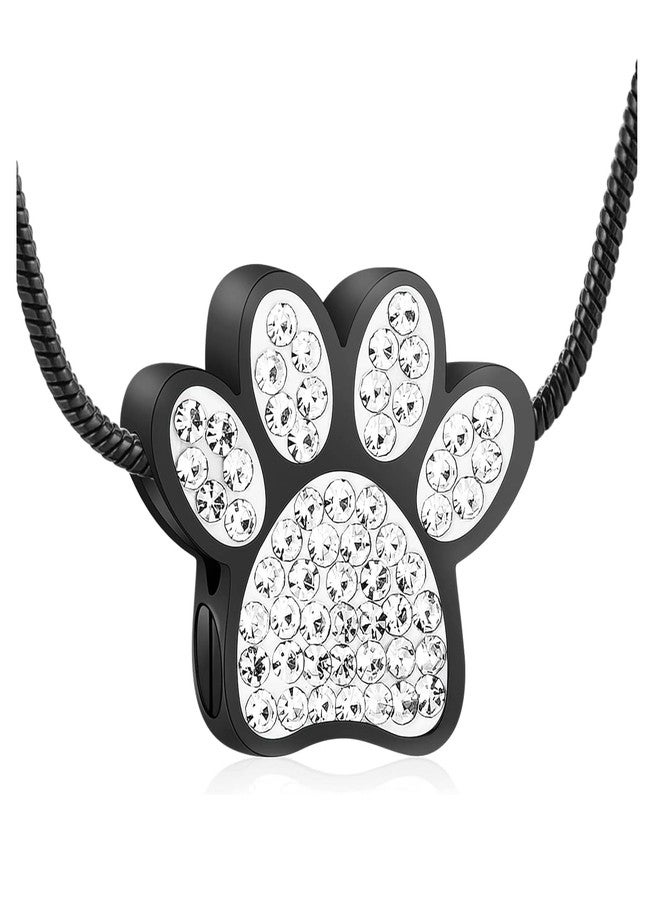 Hearbeingt Pet Cremation Jewelry for Ashes Urn Necklace Paw Print Pet Keepsake Jewelry for Dog's/Cat's Ashes Pendant Memorial Gifts - Image 1