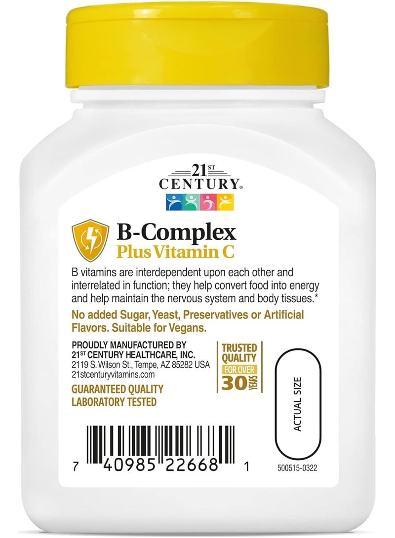 21st Century (B Complex) Plus Vitamin C, 100 Tablets - Image 5
