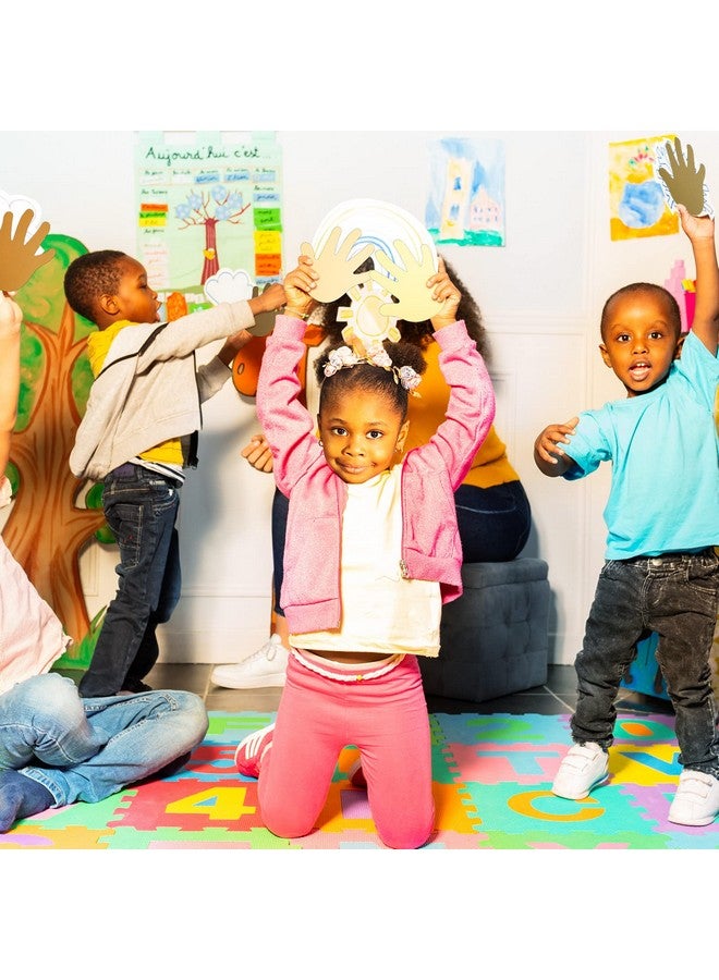 Eersida Multicultural Hand Cut Outs Skin Tone Handprint Accents Paper Cutouts Name Tags Bulletin Board Classroom Decoration For Teacher Student Back To School Party 5.5 X 4.8 Inch (100 Pieces) - Image 4