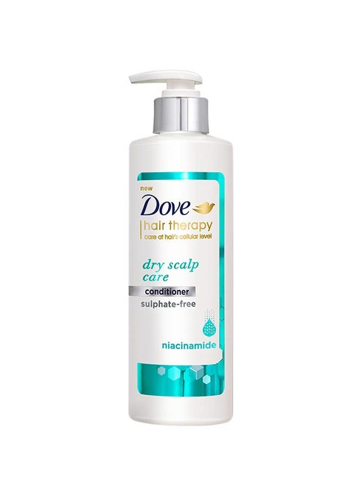 Dove Hair Therapy Dry Scalp Care Moisturizing Conditioner, Sulphate Free, No Parabens & Dyes, With Niacinamide, 380 ml - Image 1
