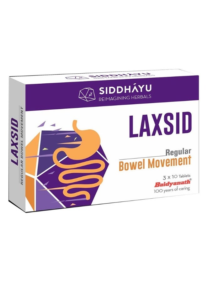 SIDDHAYU Laxsid Tablets For Constipation Relief 30's tab - Image 1