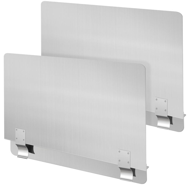 Ferraycle 2 Packs Stainless Steel Fryer Splash Guard Commercial Splatter Guard Side Stove Splash Guard for Stop Oil from Splattering (20-1/2" W x 9" H) - Image 1