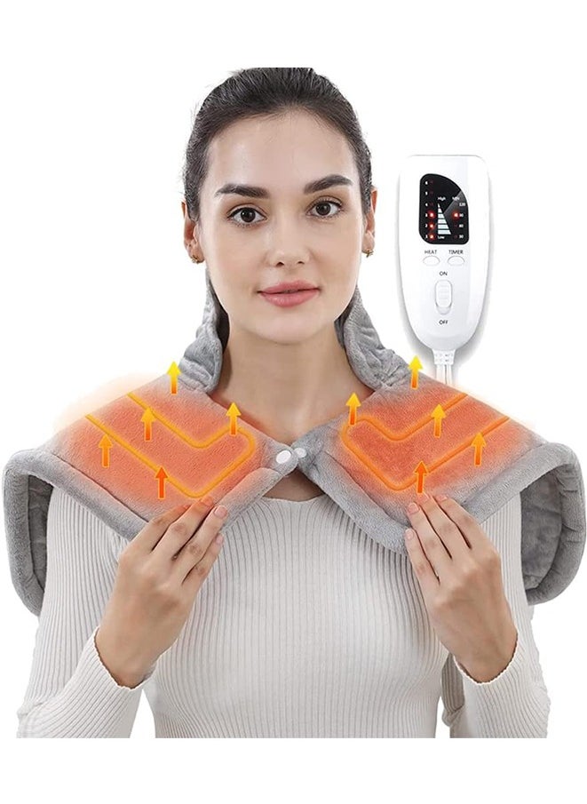Generic - Heating Pad For Neck And Shoulders, Large Electric Neck Heating Pad For Pain Relief, 6 Heat Settings And 4 Safe Auto Shut Off - 58x42cm, Machine Washable Heating Pad - Image 1