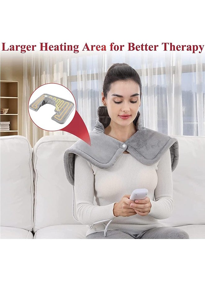 Generic - Heating Pad For Neck And Shoulders, Large Electric Neck Heating Pad For Pain Relief, 6 Heat Settings And 4 Safe Auto Shut Off - 58x42cm, Machine Washable Heating Pad - Image 1