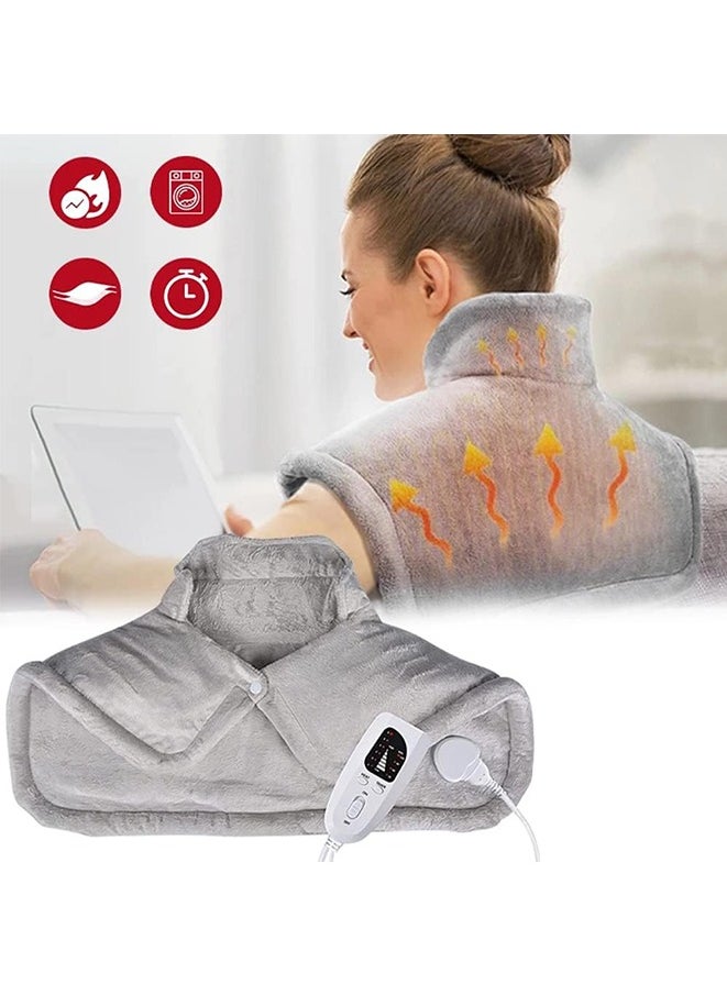 Generic - Heating Pad For Neck And Shoulders, Large Electric Neck Heating Pad For Pain Relief, 6 Heat Settings And 4 Safe Auto Shut Off - 58x42cm, Machine Washable Heating Pad - Image 1
