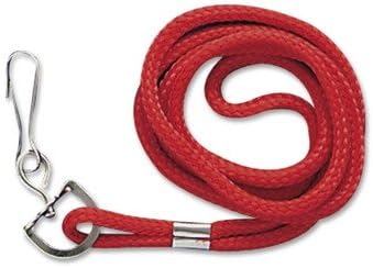 Standard Lanyard With Hook 36 L Nylon Red Set of 9 Color Red
