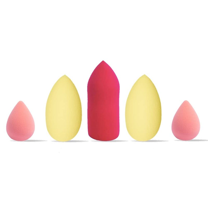 Tandem Makeup Beauty Blender different Size different Shapes Sponge Super Soft Cosmetics Puff Blender For Powder Liquid Cream Foundation Tool Wet and Dry Use Pack of 5 - Image 1