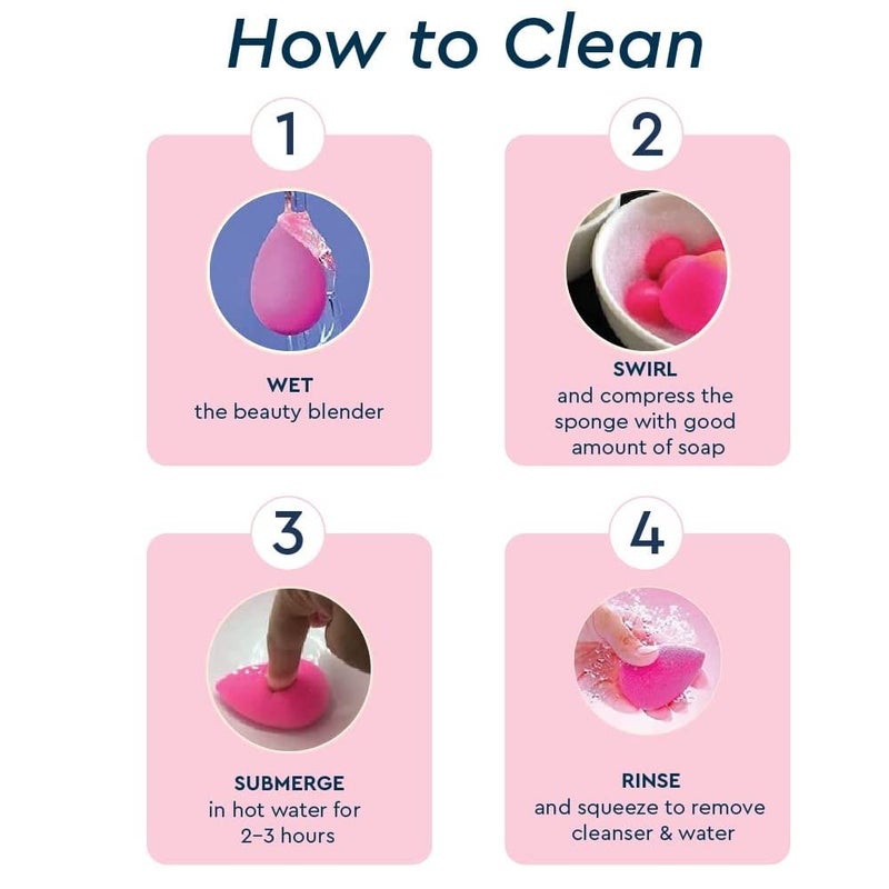 Tandem Makeup Beauty Blender different Size different Shapes Sponge Super Soft Cosmetics Puff Blender For Powder Liquid Cream Foundation Tool Wet and Dry Use Pack of 5 - Image 3