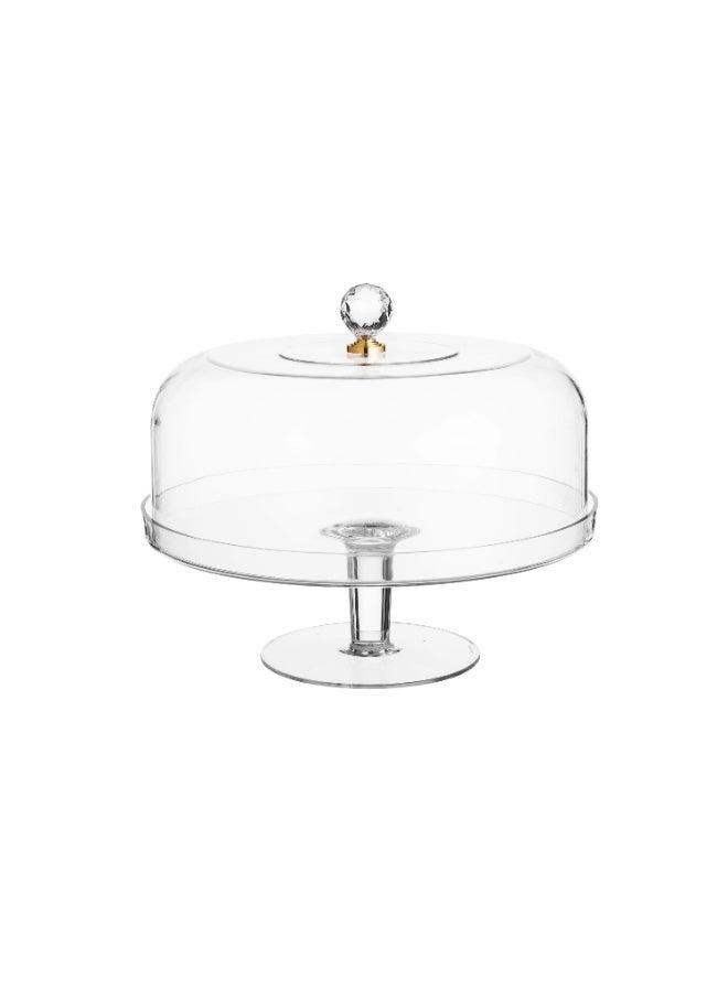 بن شاهون 🍰 ستاند كيك أكريليك بغطاء شفاف – أناقة في تقديم الحلويات | مقاس 28.5 × 24 سم - Image 2