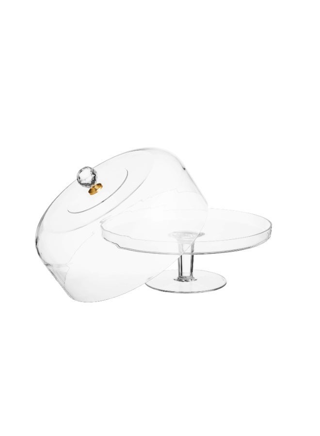 بن شاهون 🍰 ستاند كيك أكريليك بغطاء شفاف – أناقة في تقديم الحلويات | مقاس 28.5 × 24 سم - Image 3