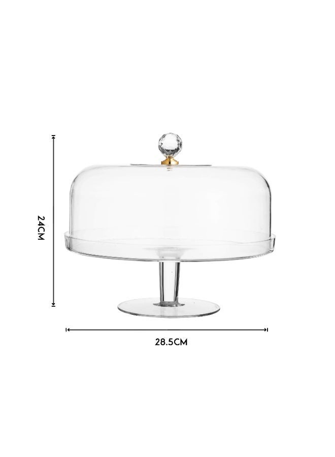 بن شاهون 🍰 ستاند كيك أكريليك بغطاء شفاف – أناقة في تقديم الحلويات | مقاس 28.5 × 24 سم - Image 5