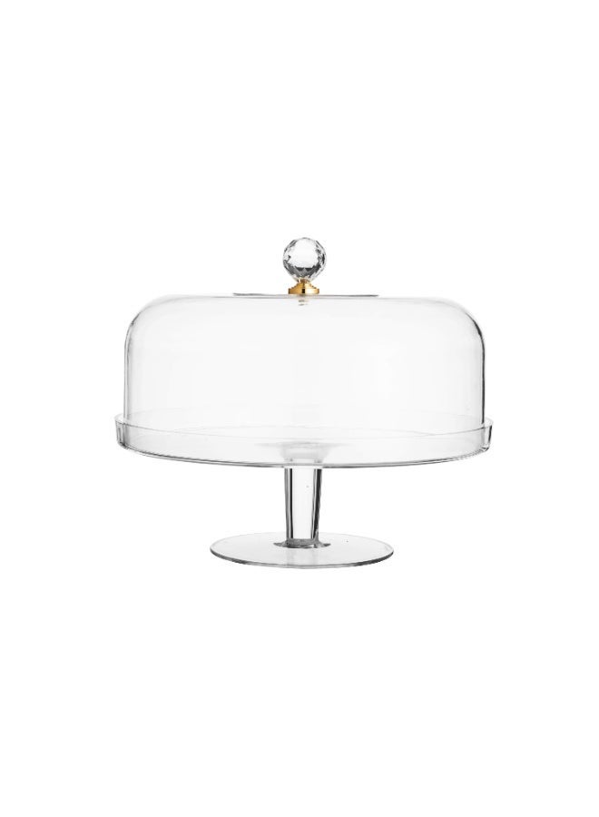 بن شاهون 🍰 ستاند كيك أكريليك بغطاء شفاف – أناقة في تقديم الحلويات | مقاس 28.5 × 24 سم - Image 4