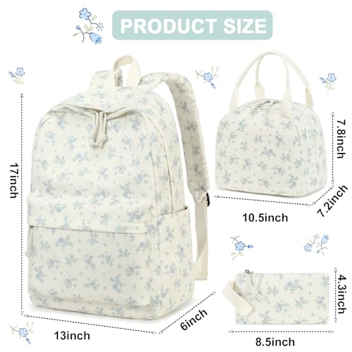 BTOOP School Backpacks for Teen Girls Bookbags Lightweight Kids Backpack School Bags Set with Lunch Box Pencil Case - Image 3