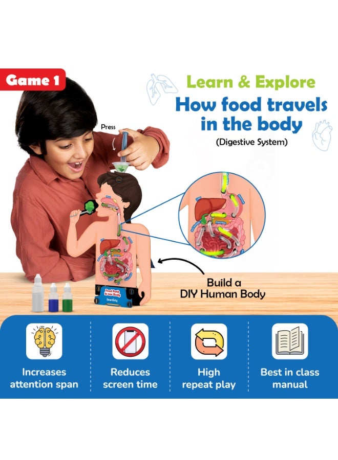 Smartivity Digestive System Working Model | Food Body & Nutrition STEM Toy for Kids 6-12 Years | DIY Human Body Science Kit with Food Cards & Diet Tracker | Educational Birthday Gift for Boys & Girls - Image 2