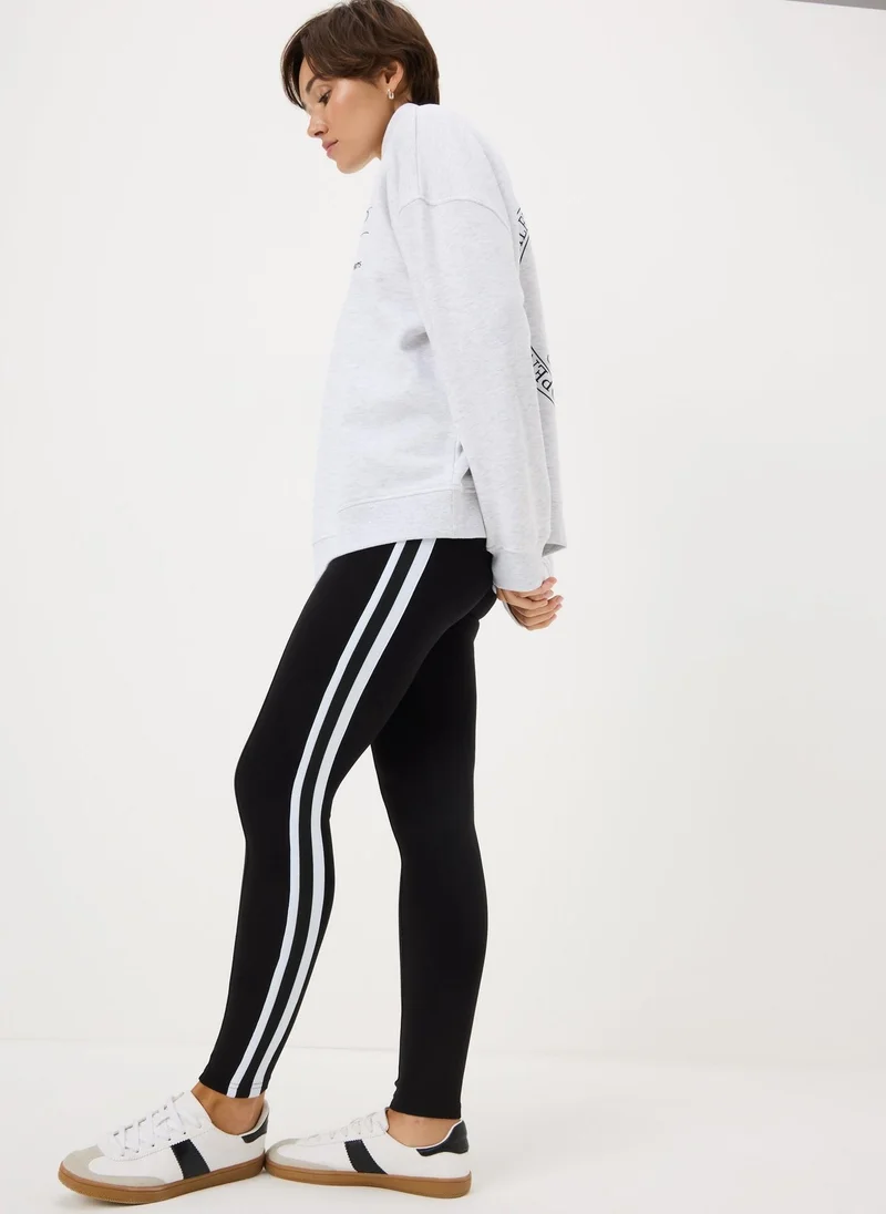 Matalan Black Side Stripe Scuba Leggings