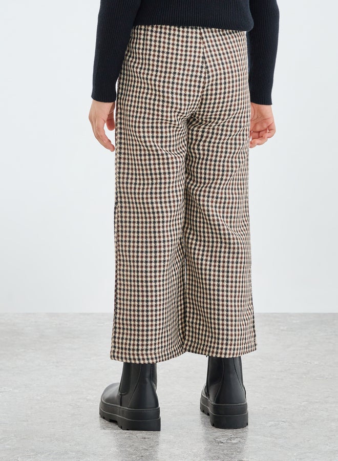 Styli Checked Elastic Waist Pants - Image 4