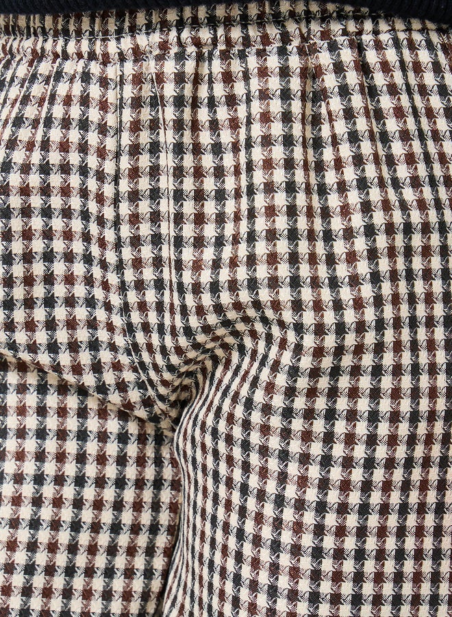 Styli Checked Elastic Waist Pants - Image 3