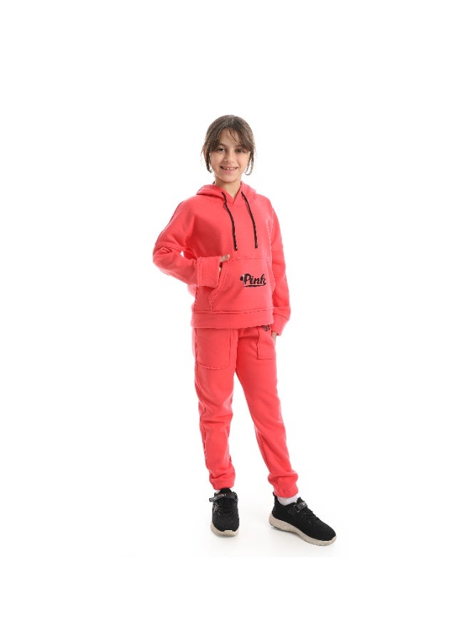 سيزار ترنج بناتي ميلتون شتوي مزود بطباعة علي الصدر - Image 3