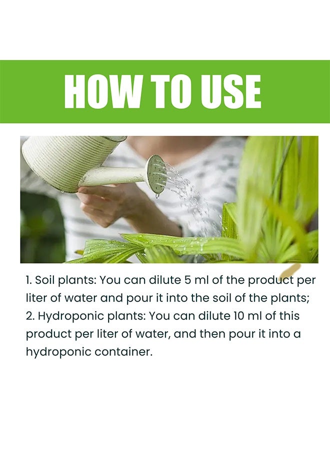 MOONSPRY 100ml Plant Nutrient Solution, Natural Liquid Fertilizer And Plant, Vegetable Plant Fertilisers, Nutrient Solution, Plant Growth Enhancer For all leaf plants Soils, Plants, Hydroponic And Garden Care  - Image 3
